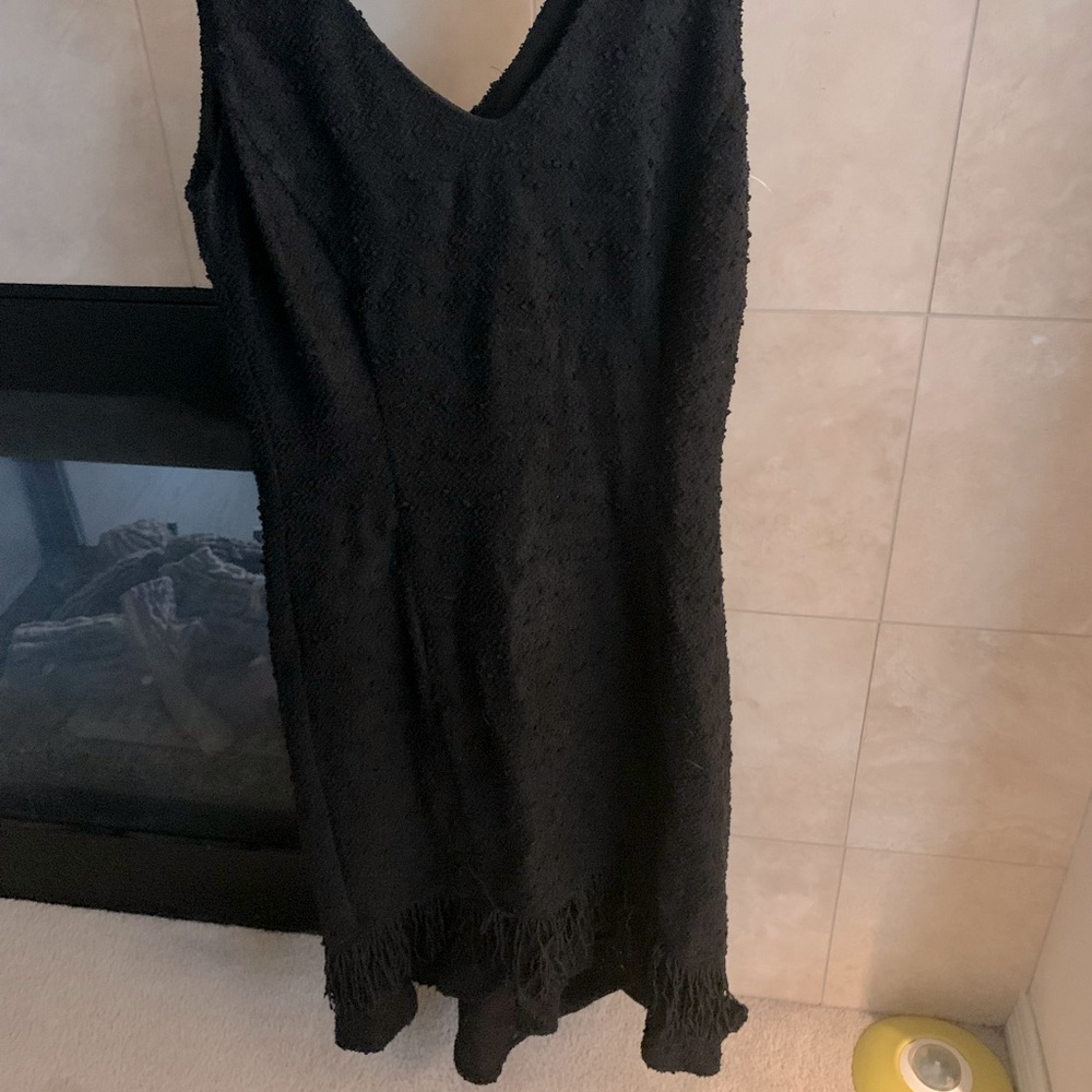 Worn once! Fringe black dress